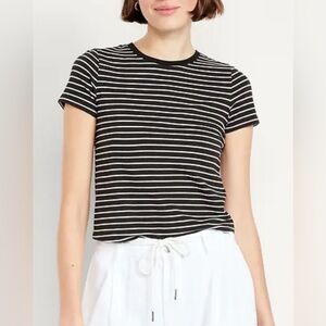 Old Navy Bestee T-Shirt, Black Stripe, sz S